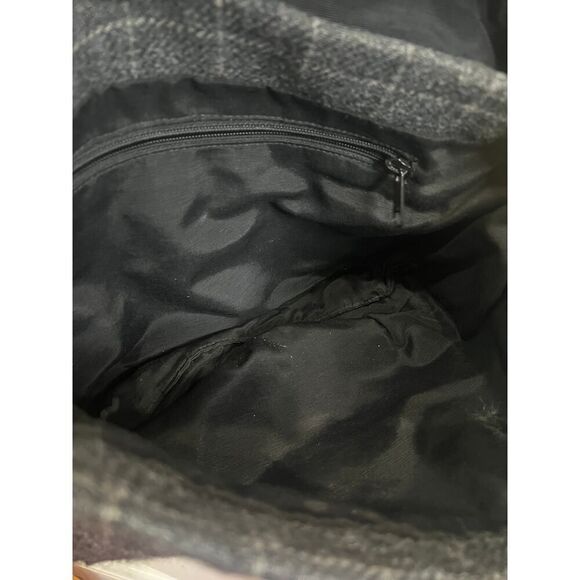 Vintage Kate Spade Gray Wool Crossbody Messenger Bag Travel - Picture 5 of 6